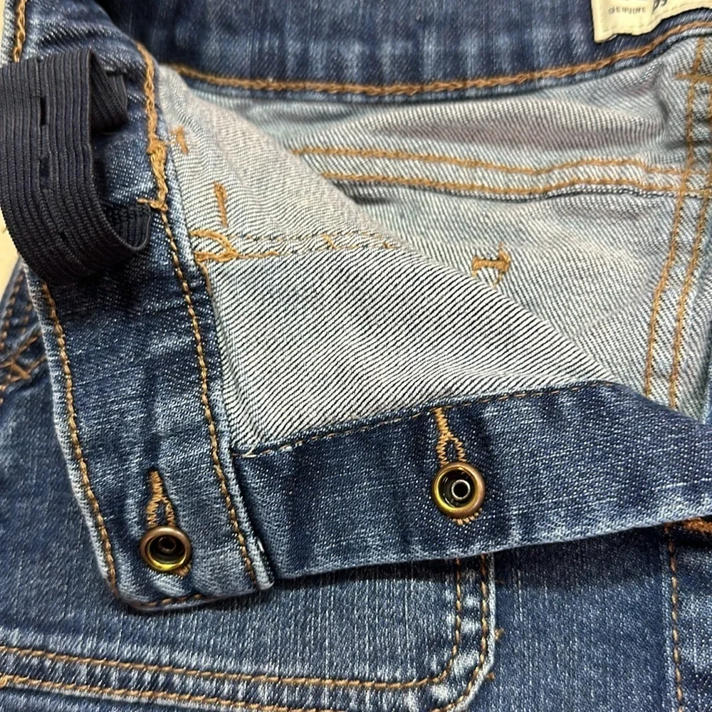 Oshkosh B’gosh Blue Denim Button Front Skirt Cotton/Elastane Four Pockets 6/6X